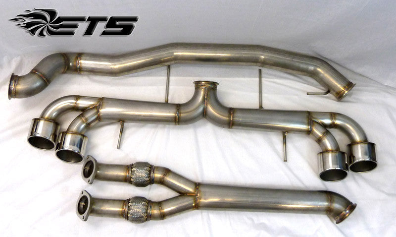 ETS Nissan GTR 4.0" SS *RACE* Exhaust System WITH Y-Pipe (No Mufflers)