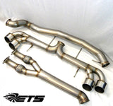 ETS Nissan GTR 4.0" SS *RACE* Exhaust System WITH Y-Pipe (No Mufflers)